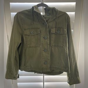 Madewell Green Army Jacket with Hood